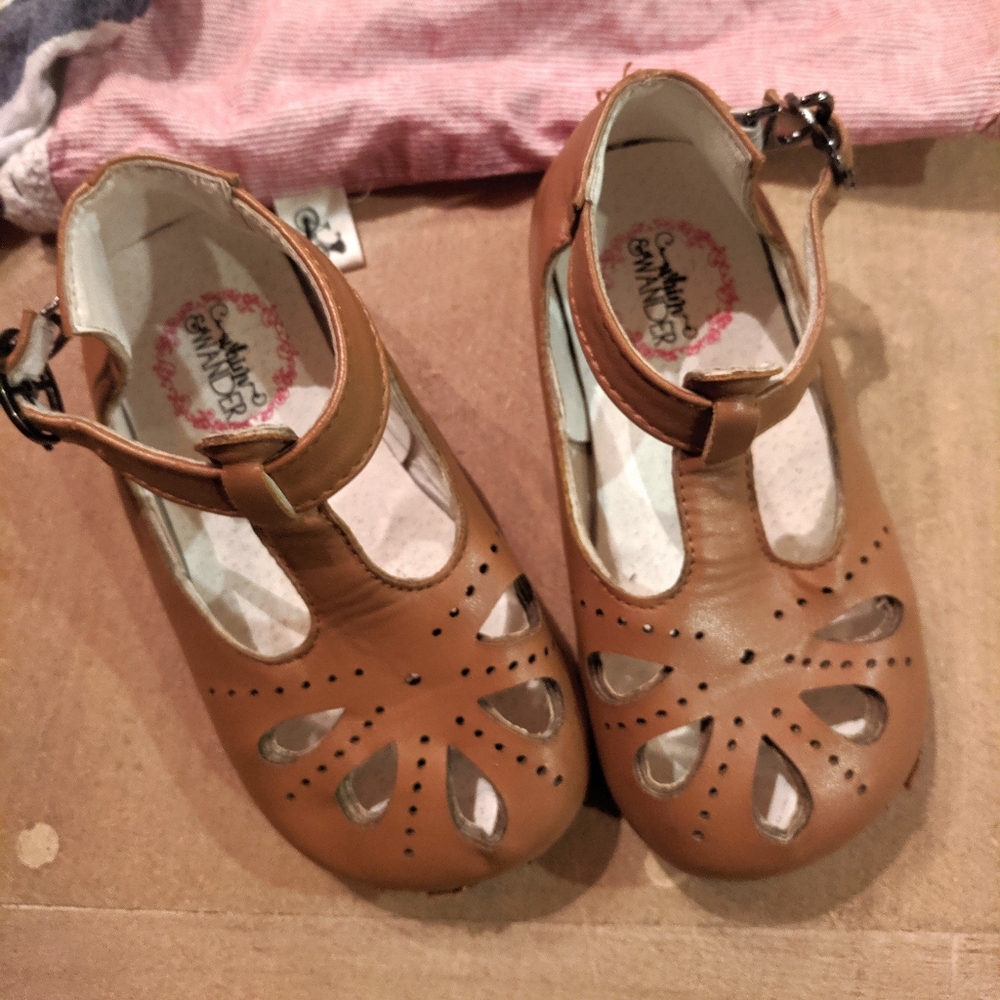 Sweet Honey Tan Mary Jane Shoes Toddler Girl